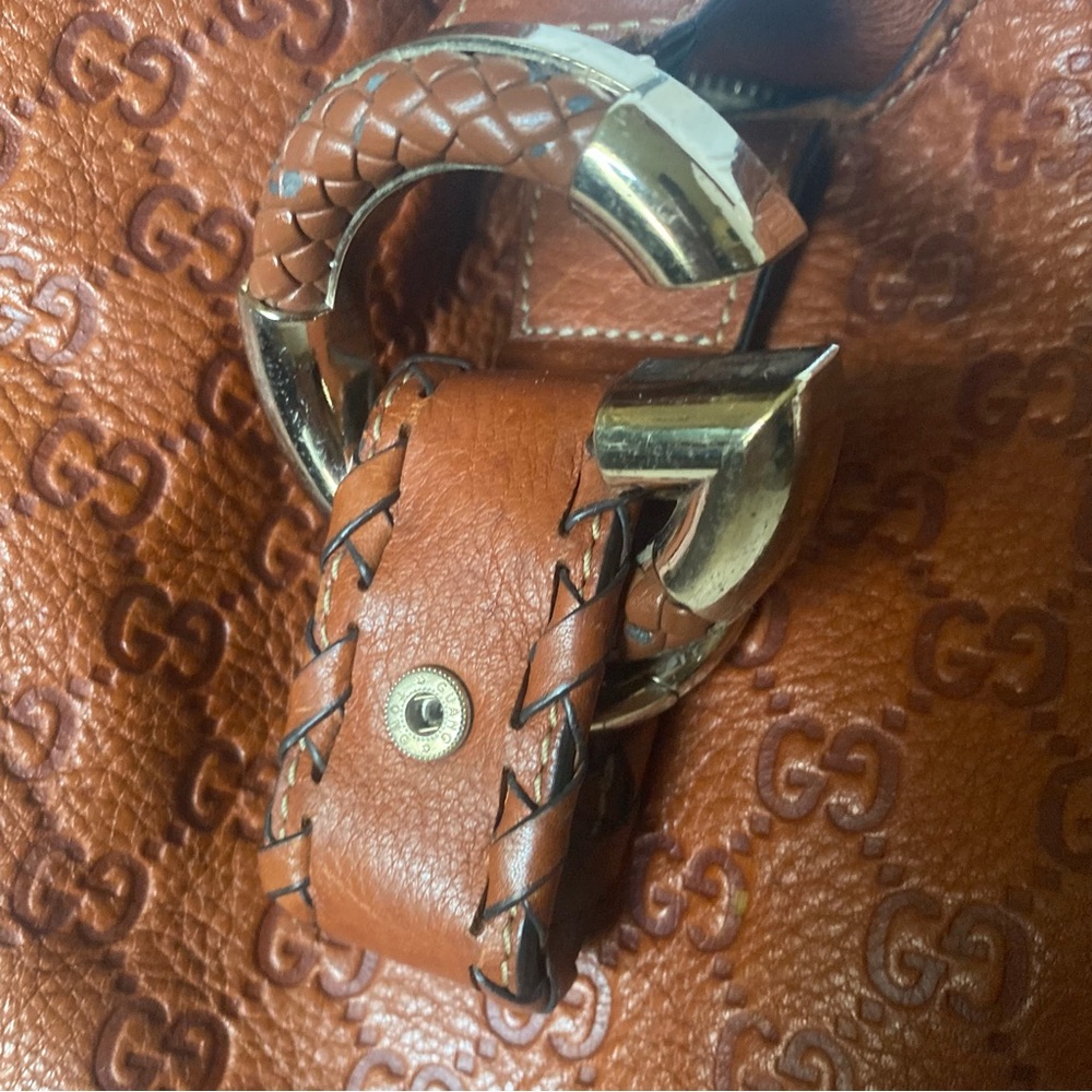 Gucci Guccissima GG brown leather bag - Picture 7 of 10